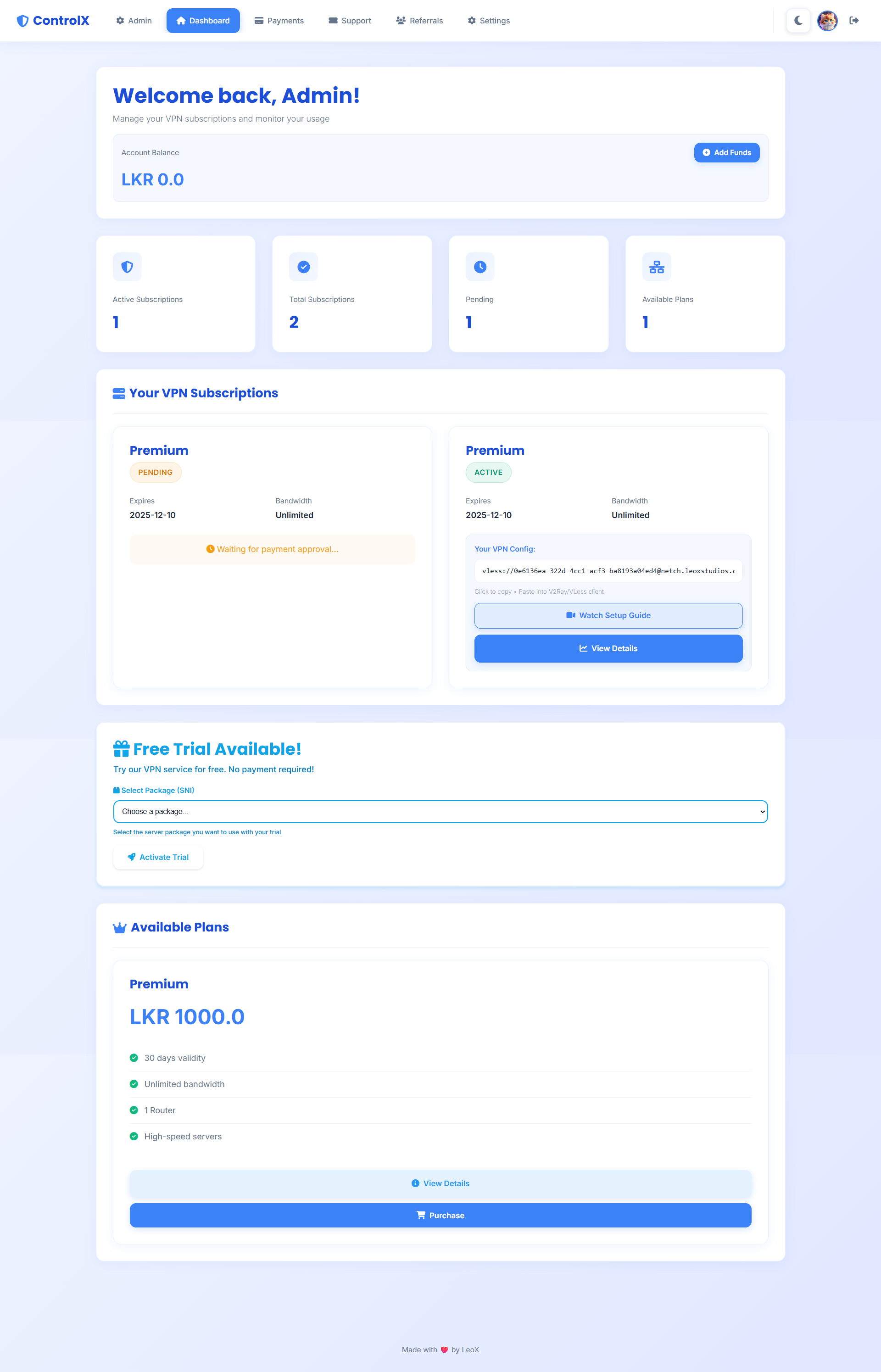 Client Dashboard